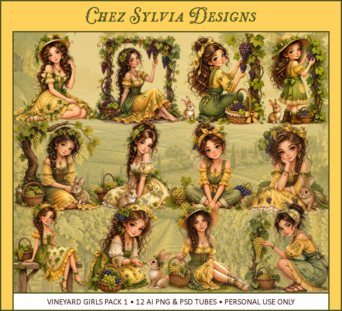 (image for) CSD - 12 AI Tagger Tubes Vineyard Girl Pack 1